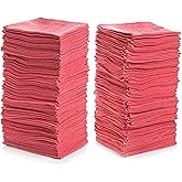 Simpli-Magic 78966-100PK Shop Towels 14”x12”, Red, 100 Pack