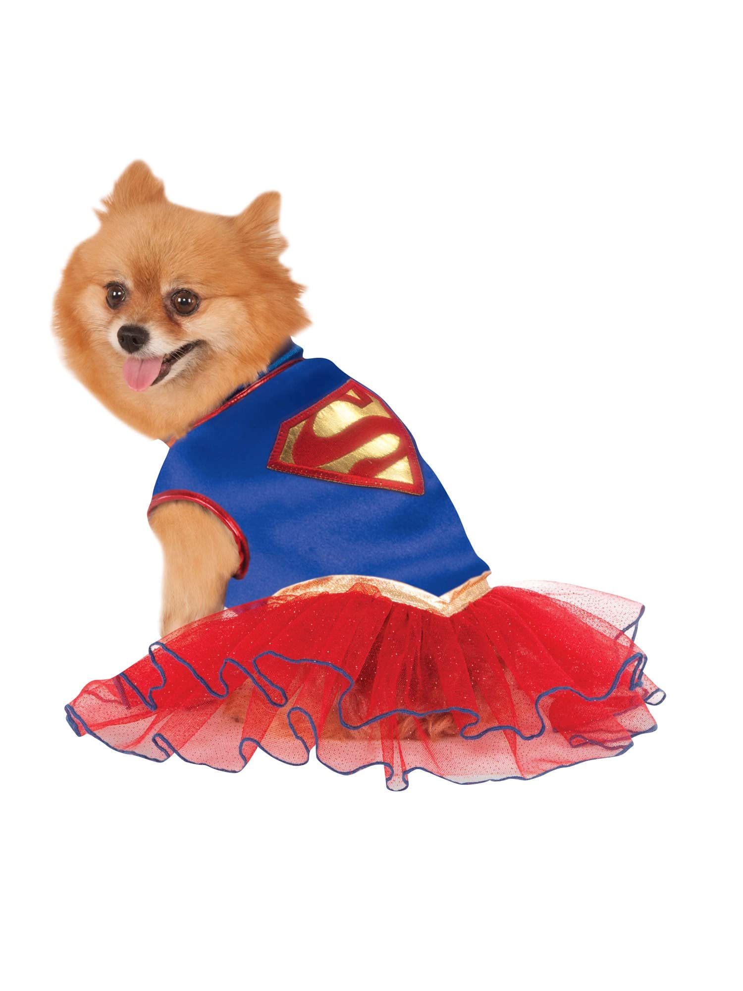 Rubies Official DC Comics Supergirl Pet Dog Costume Tutu Dress, Size: X-Small Neck to Tail 7 inch, Chest 12 inch Halloween Halloween