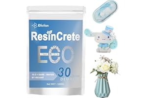 JDiction ResinCrete, 1000G Water-Based Eco-Friendly Formula, 20-30 Minutes Demold Fast Curing Eco Casting for Beginners, Mineral Casting Powder, Easy Mix for DIY Home Art