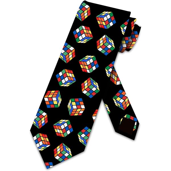 Amazon.com: Three Rooker Puzzle Cube Ties Mens 3D Puzzle Necktie
