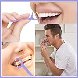 Medo 100 Pcs Purple Dental Floss Sticks 2 in 1 Interdental Toothpicks view 6