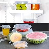 HZZXCH 12 Pcs Silicone Stretch Lids, 6 Sizes, Microwave Safe Food Covers view 5