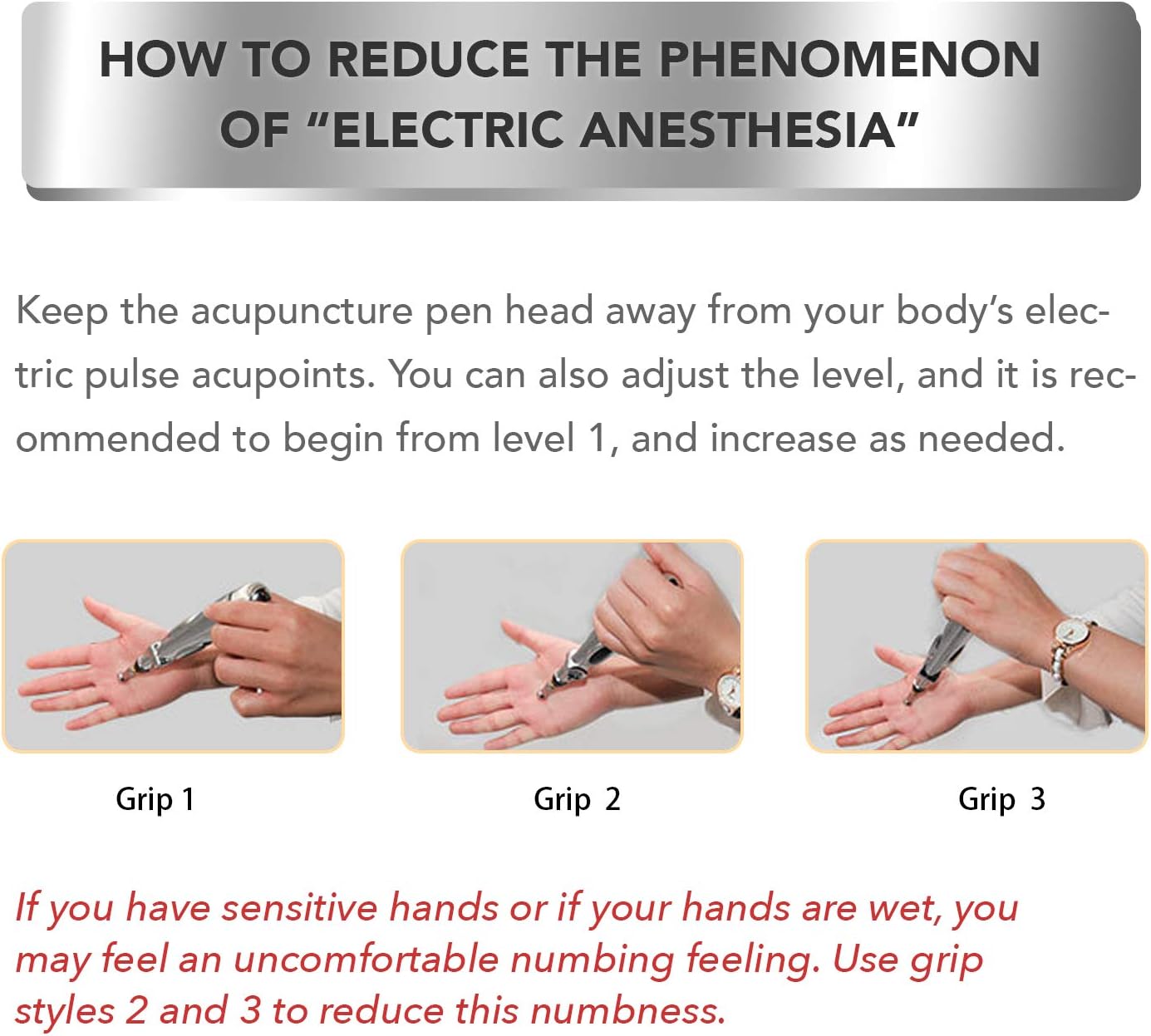 Acupuncture Pen, Electronic Acupuncture Pen for Pain Relief Therapy, Powerful Meridian Energy Pen Relief Pain Tools (3 Heads): Health & Personal Care