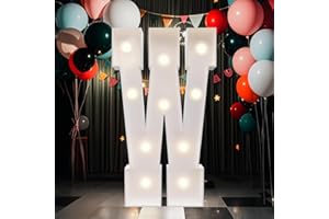 MAGIKIDZ Marquee Letter, 4FT Marquee Light up Letters,LED Light Up Letter W-DIY Party decorations, elevate your events with marquee letters 4 feet tall, perfect for Party, Birthday, Baby Shower