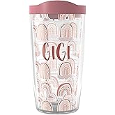 Tervis BOHO Rainbow Gigi Made in USA Double Walled Insulated Tumbler Travel Cup Keeps Drinks Cold & Hot, 16oz, Gigi
