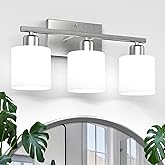 Dekang Bathroom Light Fixtures Over Mirror Brushed Nickel, Rustproof 3-Light Bathroom Vanity Lights, 18 Inches Modern Wall Sc