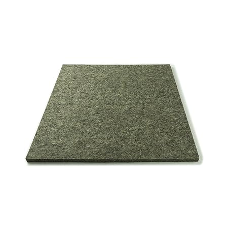 The Felt Store - Zuschnitt aus Filz (Industriefilz, Wollfilz) mit Mittlerer Festigkeit, 50 x 30 cm, 10 mm Dick, Farbe: Grau M