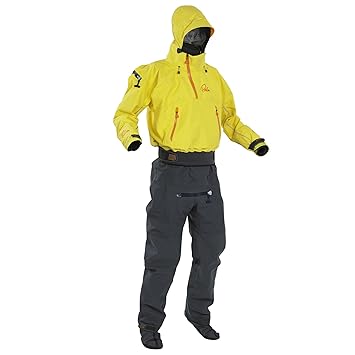 Palm Kayak oder Kayaking - Herren Bora Touring Kayak Dry Drysuit Gelb. Atmungsaktiv - KK Aquaguard-Reißverschlüsse