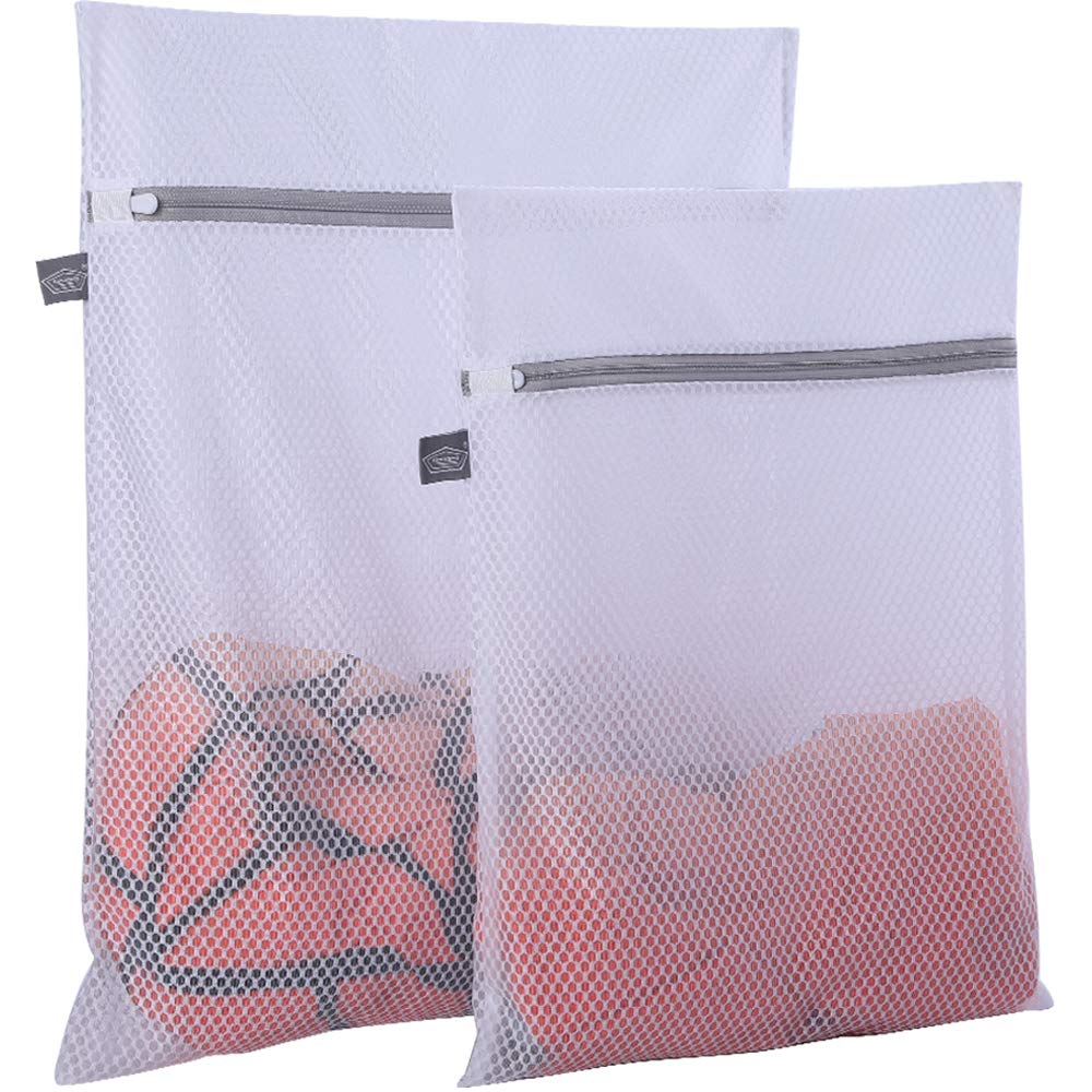 Photo 1 of Kimmama Laundry Bags Mesh Wash Bag, Lingerie Bags for Washing Delicates, Net Washer Sack with Zipper, Dryer Pouch for Cleaning and Drying Cloths, Garment, Sweater, Bra, Pant, Sock, Toys, Hat
