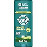 Tom’s of Maine Moonlight Meadow Natural Deodorant for Men and Women, Aluminum Free, No Artificial Fragrances, Dyes, or Preservatives, Baking Soda Free, 48-Hour Odor Protection, 3.25 oz
