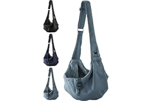 Noah & Paw Dog Sling Carrier for Small Dogs 5-18lb, Dog Sling for Small Dogs and Cats, Dog Carrier with Adjustable Padded Strap, Premium Twill, Lined with Fur, Double Safety Feature, Machine Washable