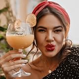 Insaxa Premium Gin Glass Mum Gifts 11.5cm Dia 20cm Tall Platinum Design view 3