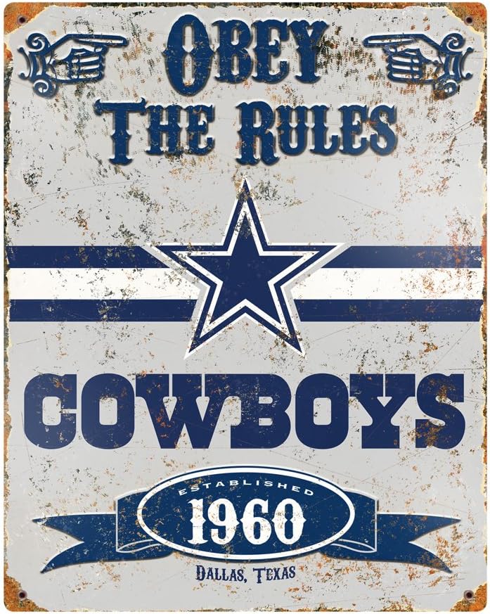 Party Animal NFL Embossed Metal Vintage Pub Signs