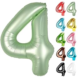 Oliver Green Number 4 Balloon 40 Inch, 4 Balloon