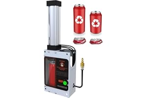 12oz/16oz Pneumatic Can Crusher, Aluminum Can Crusher for Recycling, Wall Mounted Can Smasher, Automatic Discharge after Crus