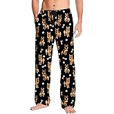HGSCHYU Mens Pajama Pants Lightweight Soft Lounge Pant with Pockets Sleep Pj Pants for Men Home Casual Sleeping Wear, S-XXL