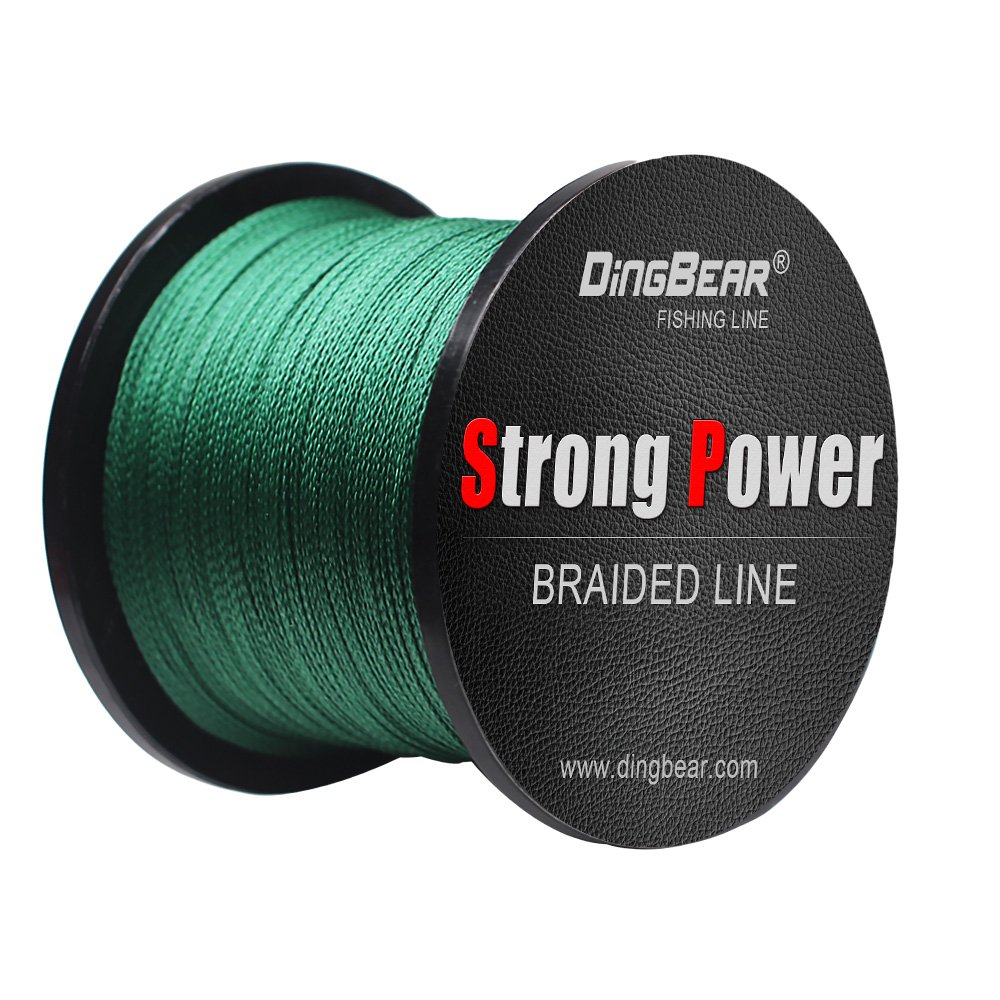 Dingbear 109Yd/100m 135LB/0.60mm DarkGreen Braided Fishing Lines 12 Strands Super Strong PE Fishing Wire for Saltwater & Freshwater Fishing