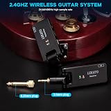 LEKATO WS-100 Wireless Guitar System with Charging Case 2.4GHz 190° Rotatable view 6