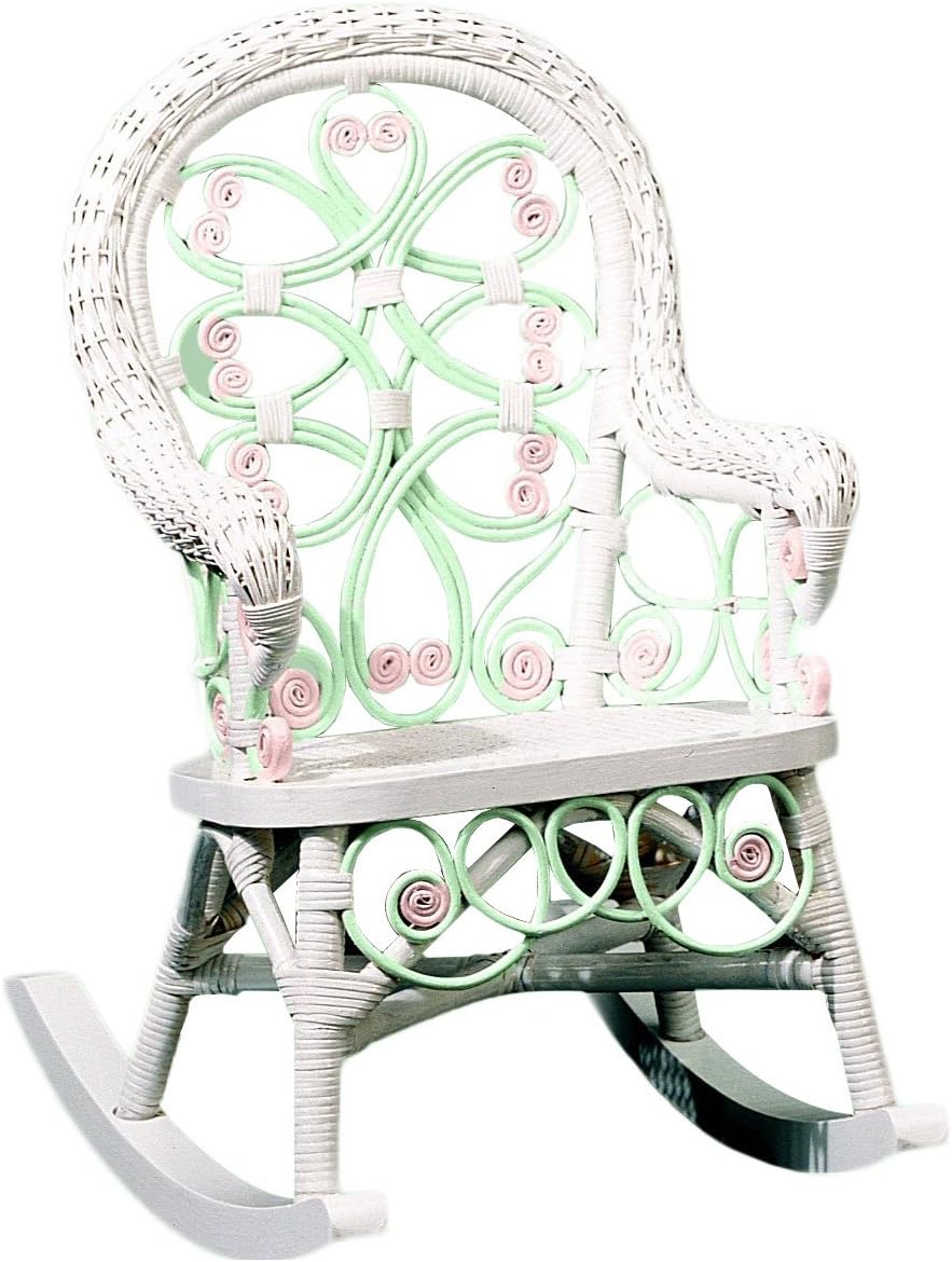 Spice Islands Victorian Child's Rocker, Green/Pink