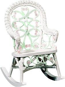 Spice Islands Victorian Child's Rocker, Green/Pink