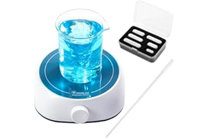 AYINLAB Magnetic Stirrer, Stir Plate, Lab Magnetic Mixer with 6pcs Magnetic Stirring Bars & 25cm/9.8inch Stirring Bar Retriever for Making Yeast and Liquid Stirring, Max Stirring Capacity4000ml