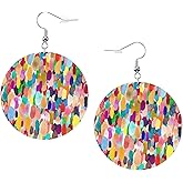 Earrings For Women, Dangle Earrings Jewelry For Women, Lightweight Faux Leather Earrings Gifts