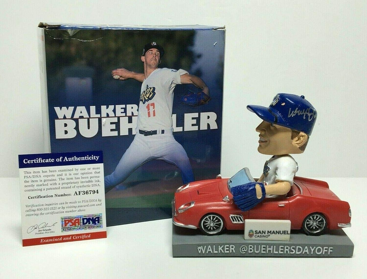 walker buehler autographed baseball