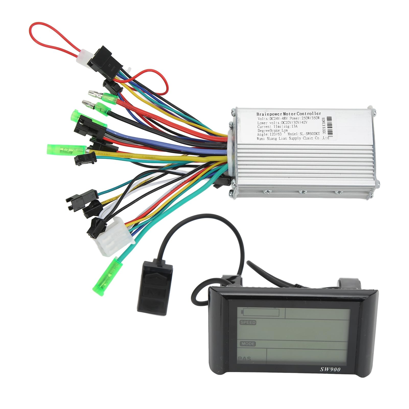 RiToEasysports Electric Bicycle Controller Kit, SW900 LCD Display, 250W/350W Brushless Controller, 24-48V, Fits for 22.2mm Handlebars, ABS + Aluminum Alloy, RiToEasysports*