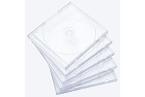Maxtek 10.4 mm Standard Single Clear CD Jewel Case with Assembled Clear Tray, 10 Pack