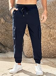 JMIERR Men's Casual Cargo Pants Stretch Elastic