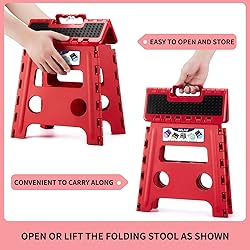 Delxo Folding Step Stool,Non-Slip Stool 13 inch