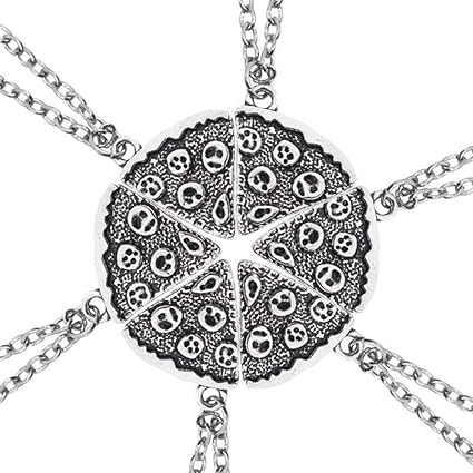 Cjmdeh Halskette 6 Stuck Pizza Silber Halskette Pizza Bester Freund Fur Immer Halskette Weibliche Mode Dreieck Essen Freundschaft Bff Schmuck Geschenk Fur Freunde Freundschaft Schmuck Amazon De Sport Freizeit
