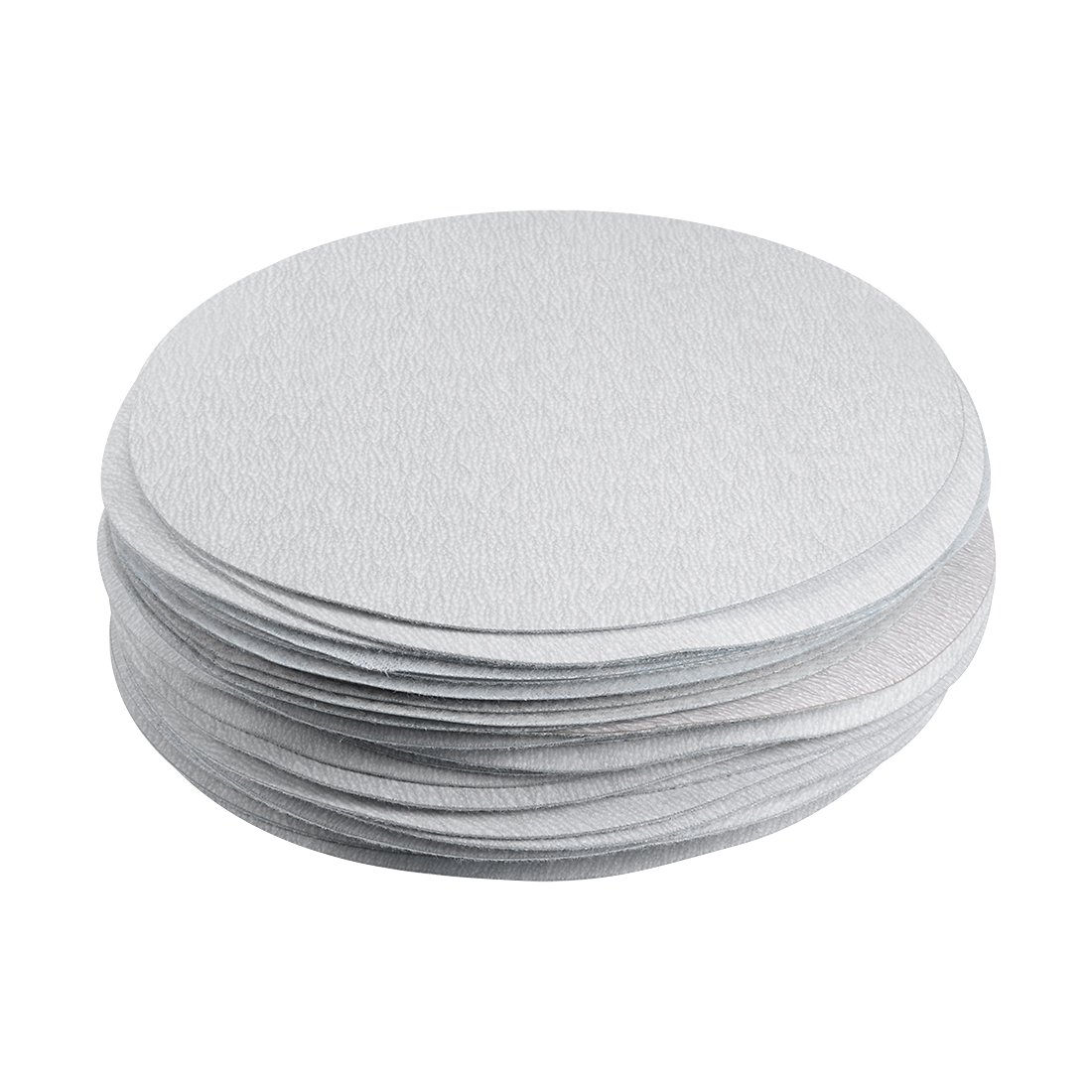 Sourcingmap 50 Pcs 6-Inch Aluminum Oxide White Dry Hook and Loop Sanding Discs Flocking Sandpaper 800 Grit