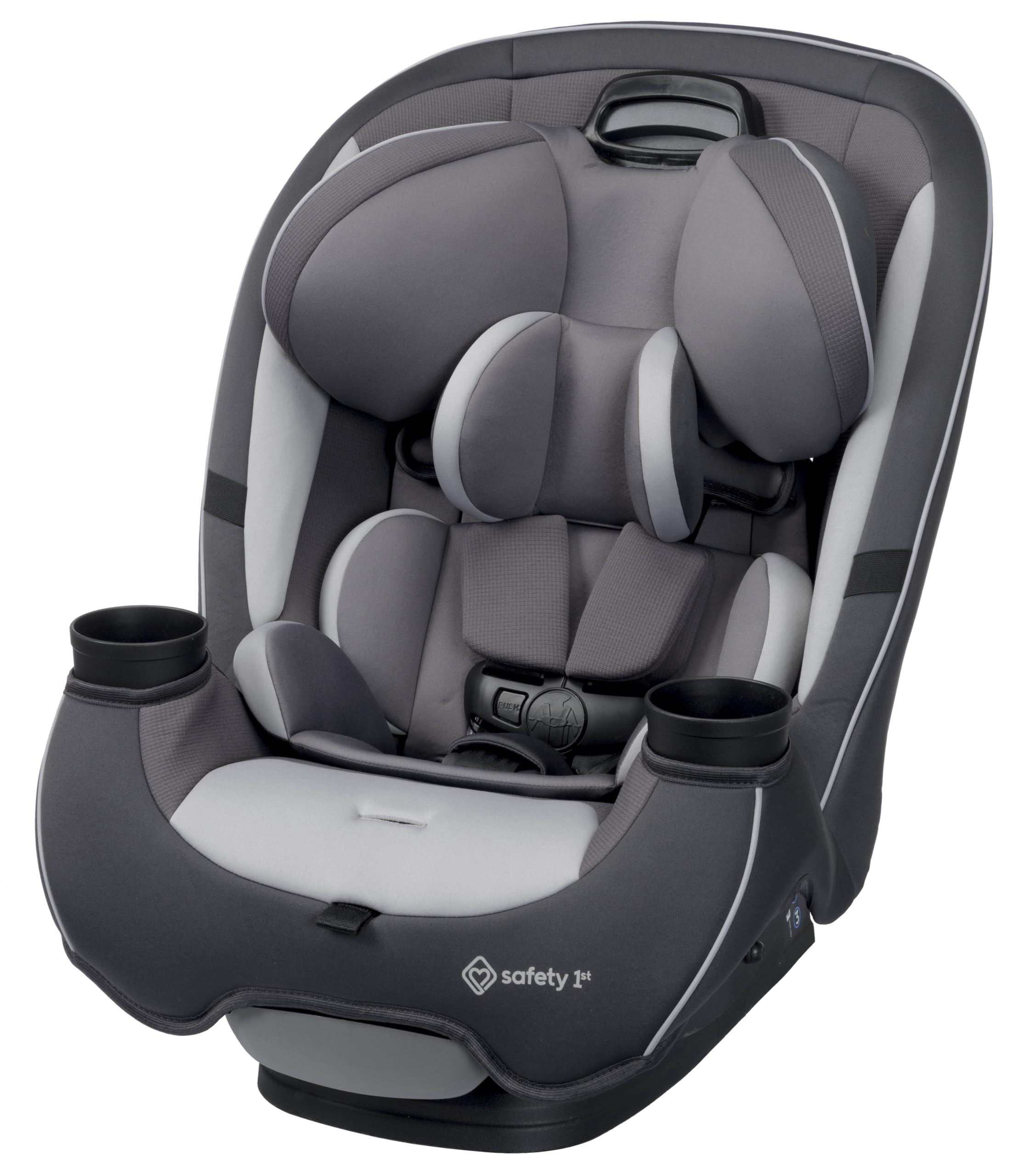 Safety 1st Grow and Go All-in-One Slim Convertible Car Seat, Rear Facing, 5-40 lbs, Forward Facing (30–65 lbs), High Back Booster Seat 40-100 pounds, Iron Frost Image