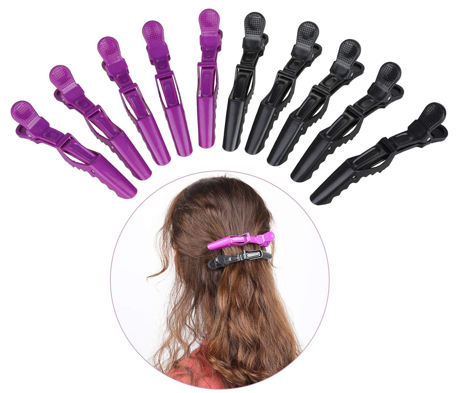 Krokodil Haarspange, 10 Stück Alligator Haarclips Kunststoff