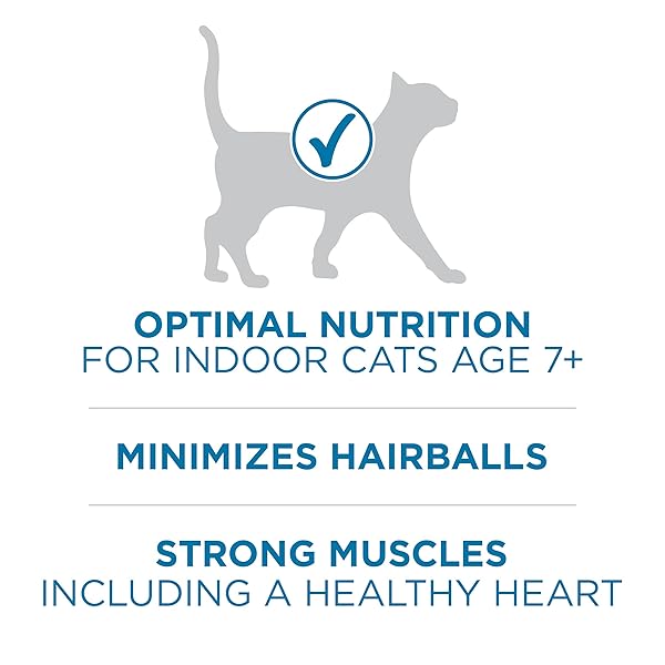 PURINA ONE HIGH PROTEIN, NATURAL SENIOR DRY CAT FOOD, INDOOR ADVANTAGE SENIOR+ – 7 LB. BAG