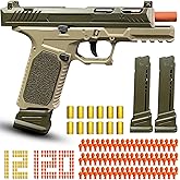 Automatic Shell Ejecting Toy Gun Pistol, Soft Bullet Toy Gun for Boys, Education Model Realistic Toy Pistol Shooting Game Toys Gifts Christmas Birthday for Kids 8+