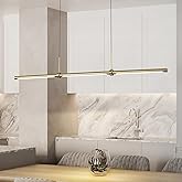 EDISLIVE Modern Linear LED Island Light Dimmable LED Chandelier 47.24 in Adjustable Linear Hanging Light Fixture 3000K 20W Pe