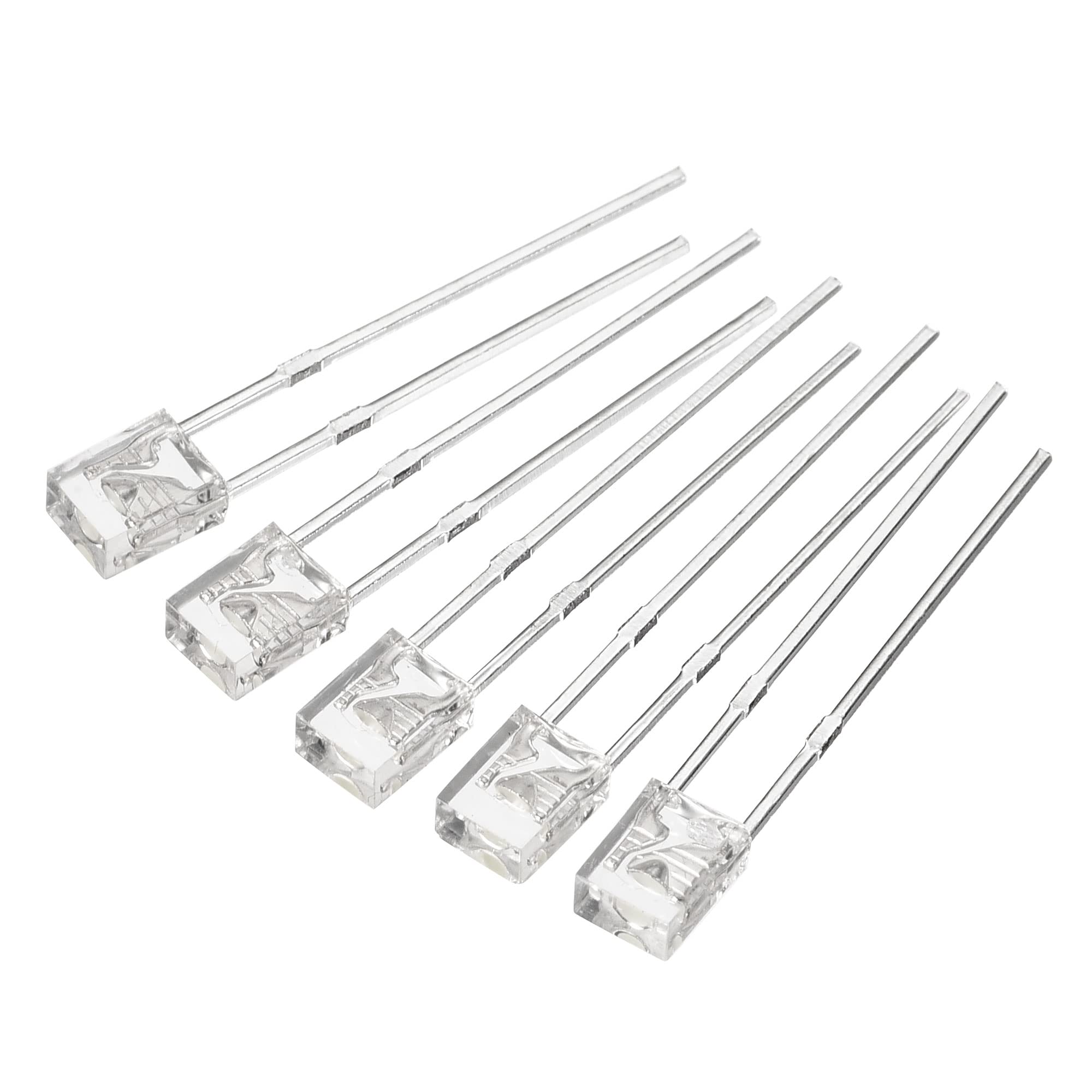 PATIKIL 2x3x4mm x LED Light Lamp Bulb, 150Pcs Rectangular Bright Clear Lighting Emitting Diode for Electronic Component Indicator, Green