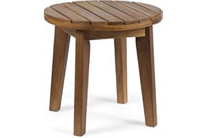 Christopher Knight Home Parker Outdoor 16" Acacia Wood Side Table, Teak Finish