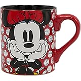 Silver Buffalo Disney Minnie Mouse Rock the Dots Ceramic Mug, 14 Ounces