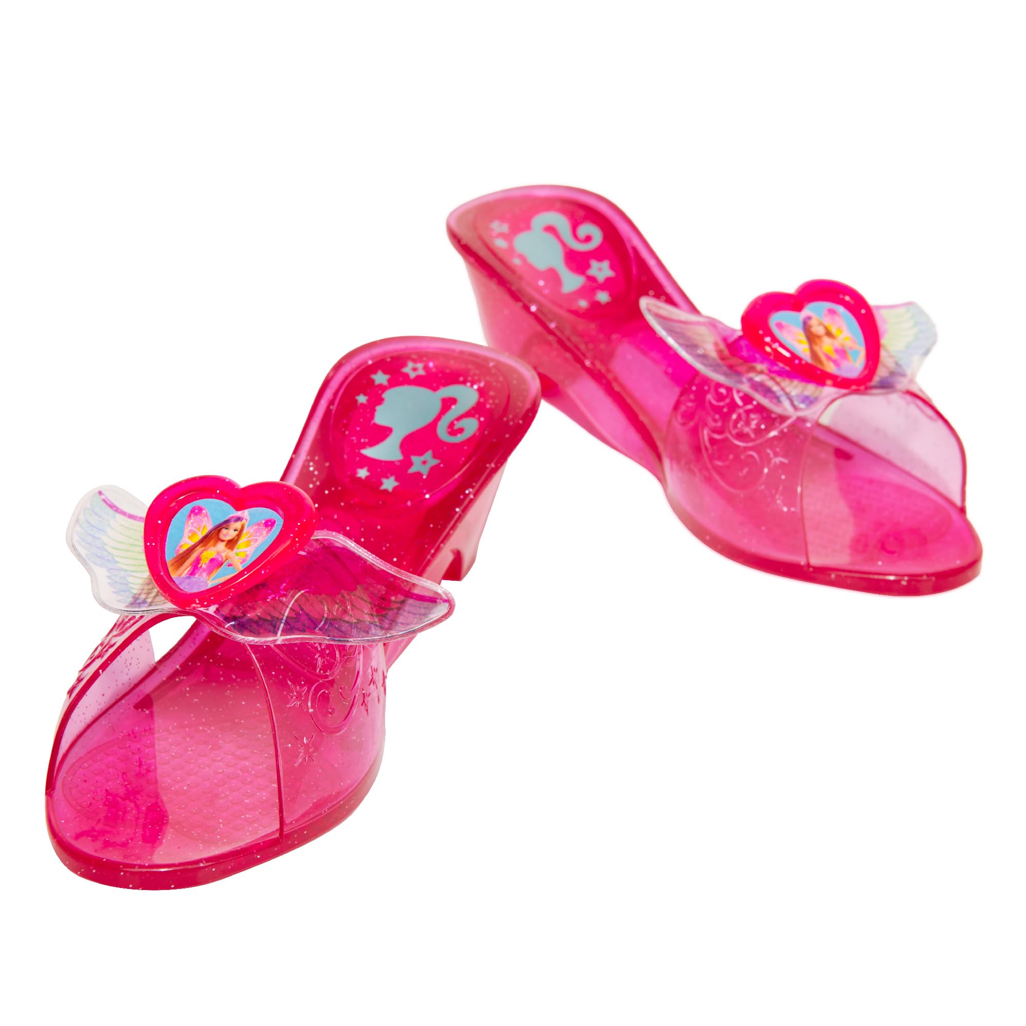 Rubies Barbie Child Jelly Shoes, Kids Fancy Dress, One Size, Pink, 10-12 UK / 28-30.5 EU Halloween