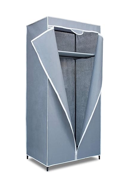 Topline Portable Freestanding Covered Closet Garment Wardrobe