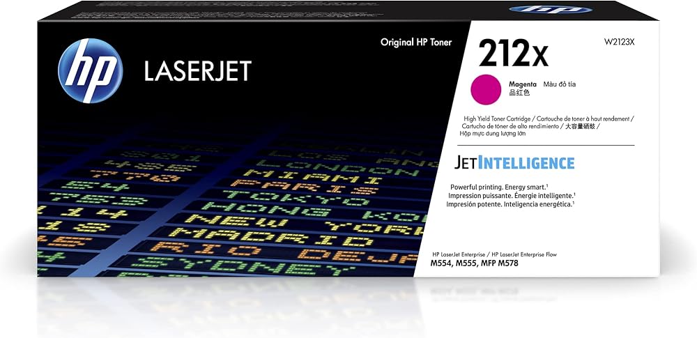 HP 212X High Yield Magenta Original LaserJet Toner W2123X 10,000 Pages