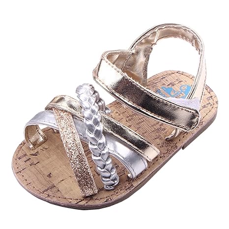 gold baby sandals