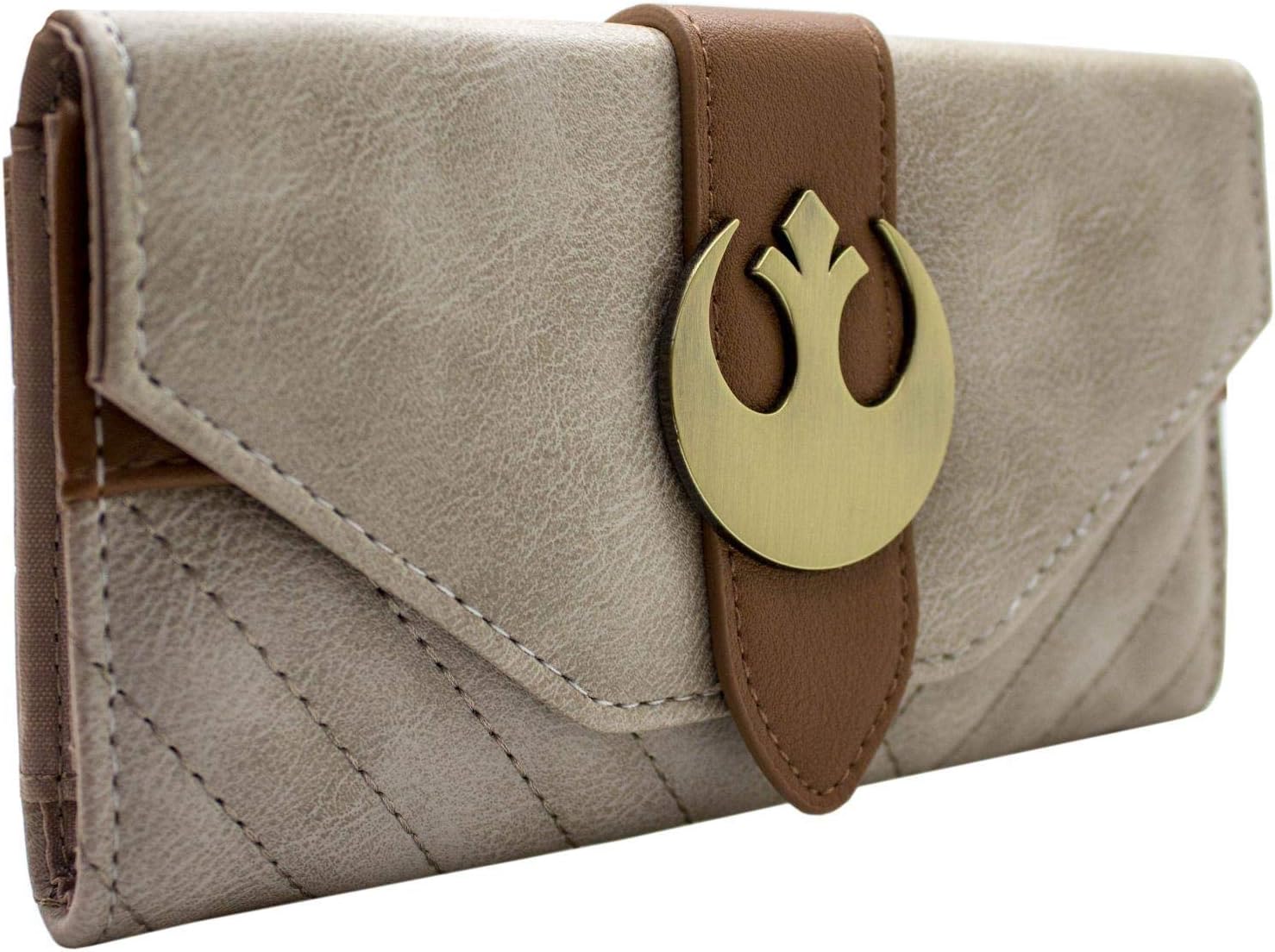 The Last Jedi Star Rey Outfit Wars Rebel Emblem Purse Clutch Coin Pocket & Card Holder, Brown