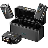 COMICA BooMax Wireless Lavalier Microphone, 32-Bit Float Dual Lapel Mic System with 32GB Internal Recording, Touchscreen, Noise Reduction, for iPhone, Android, DSLR Camera, YouTube & Vlogging