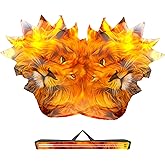 Baisdan 54"x45" Lion Worship Flags for Dance Church, Praise Dance Flags for Worship, Fire Flag with Flexible Rods & Carrying Bag, 2 Pack, Yellow Orange Black