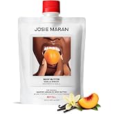 Josie Maran Vanilla Apricot Whipped Argan Body Butter, Refill, 13.5 fl oz | Skin-Firming Body Cream, Shea &amp; Avocado-Infused, Essential Fatty Acids, Radiance-Boosting, Self-Care Moisturizer for Dry Skin