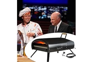 Bertello Grande 16" Gas & Wood Simultaneously - Outdoor Pizza Oven -Patented Portable Pizza Oven -Pizza Maker, Double Wall Insulation -Gas Burner, Wood Tray, Pizza Stone Included